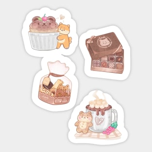 Fancy Shiba Desserts Sticker